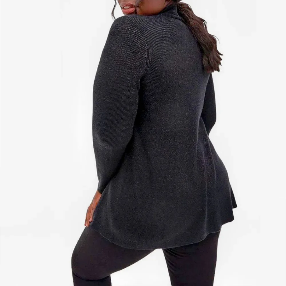TORRIID Plusย Size Black Sparkly Drape Front Cardigan WithโOverlapping Layers 3X - Picture 11 of 14